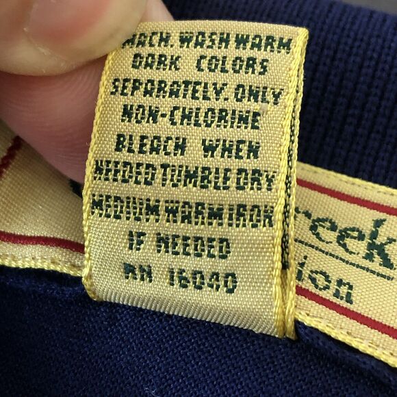 Vtg Cross Creek Pro Woodmont Country Club Navy Polo Golf XL Supima Made in USA - Picture 5 of 9